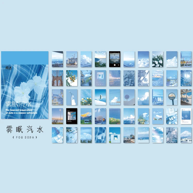 كتاب ملصقات واشي للمناظر الطبيعية الجمالية، 50 ورقة - 50 نمطًا من ملصقات سكرابوكينغ، ومجلات، وملصقات ورقية يدوية الصنع