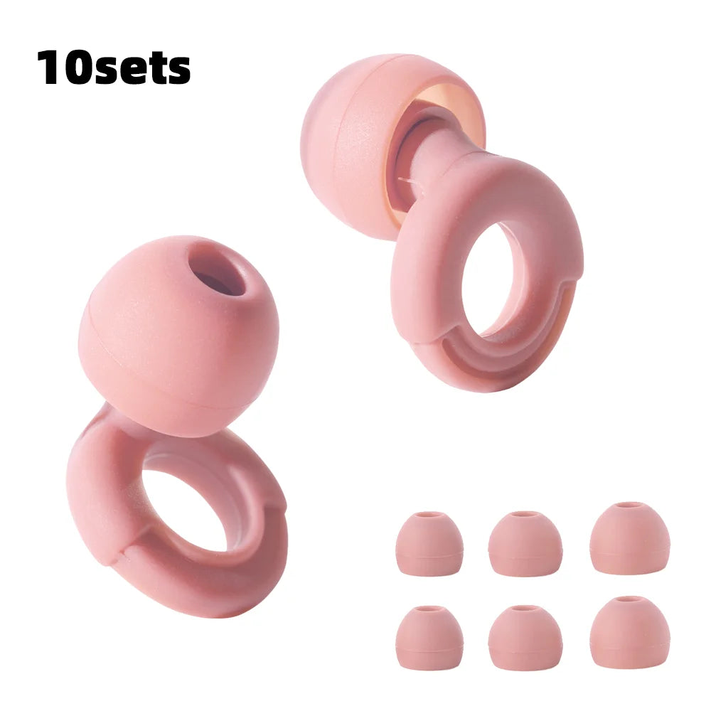HUAK  03 Silicone Earplugs • Swimming & Sleep • Noise Reduction • Soundproof Hearing Protection • Reusable Loop Earplugs