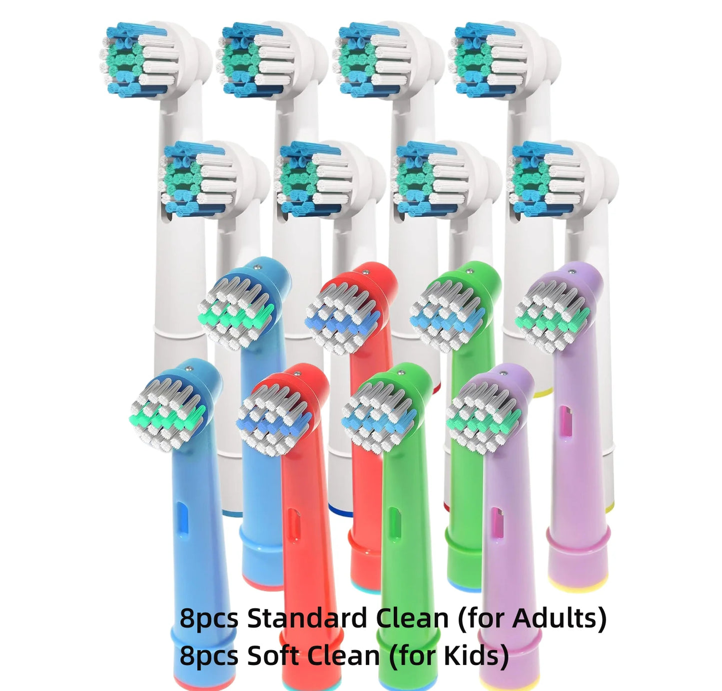 16/20PCS Oral-B Compatible Toothbrush Heads • Replacement Brush Nozzles • Sensitive, Floss & Cross Action Refills