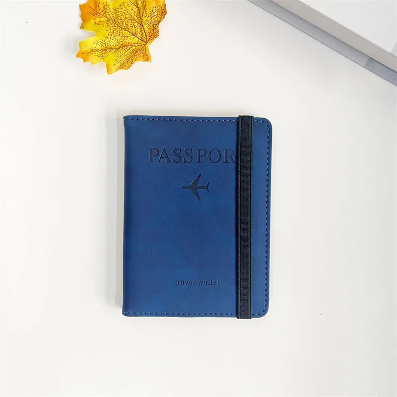 RFID Vintage Passport Holder – PU Leather Travel Wallet for Men & Women