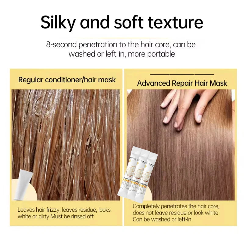 قناع طبيعي لإصلاح الشعر - قناع سحري احترافي للشعر الجاف والمتقصف والهش