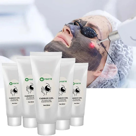 80ML Black Gel Mask for ND YAG Laser Skin Peeling – Carbon Cream for Whitening, Facial Rejuvenation & Deep Cleaning