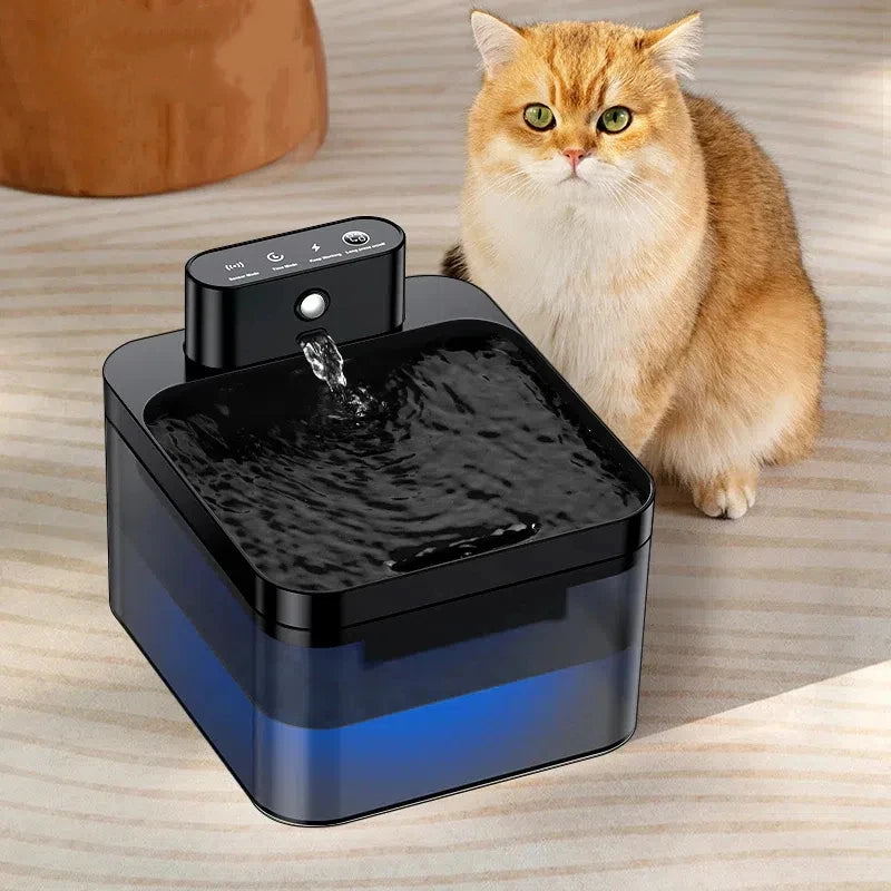 Wireless Automatic Cat Water Fountain – 2600mAh Smart Pet Water Dispenser with Infrared Sensor, Quiet Drinking Fountain for Cats & Dogs