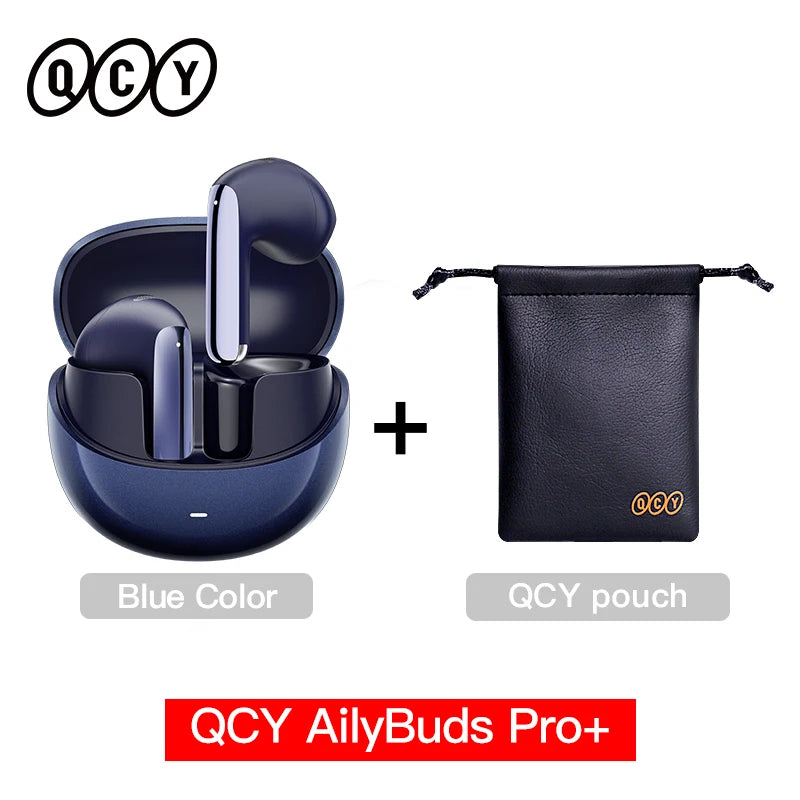 QCY HT10 AilyBuds Pro+ ANC Wireless Earphones – Hi-Res Audio with LDAC, Bluetooth 5.3, 6-Mic AI HD Call, Multipoint Connection