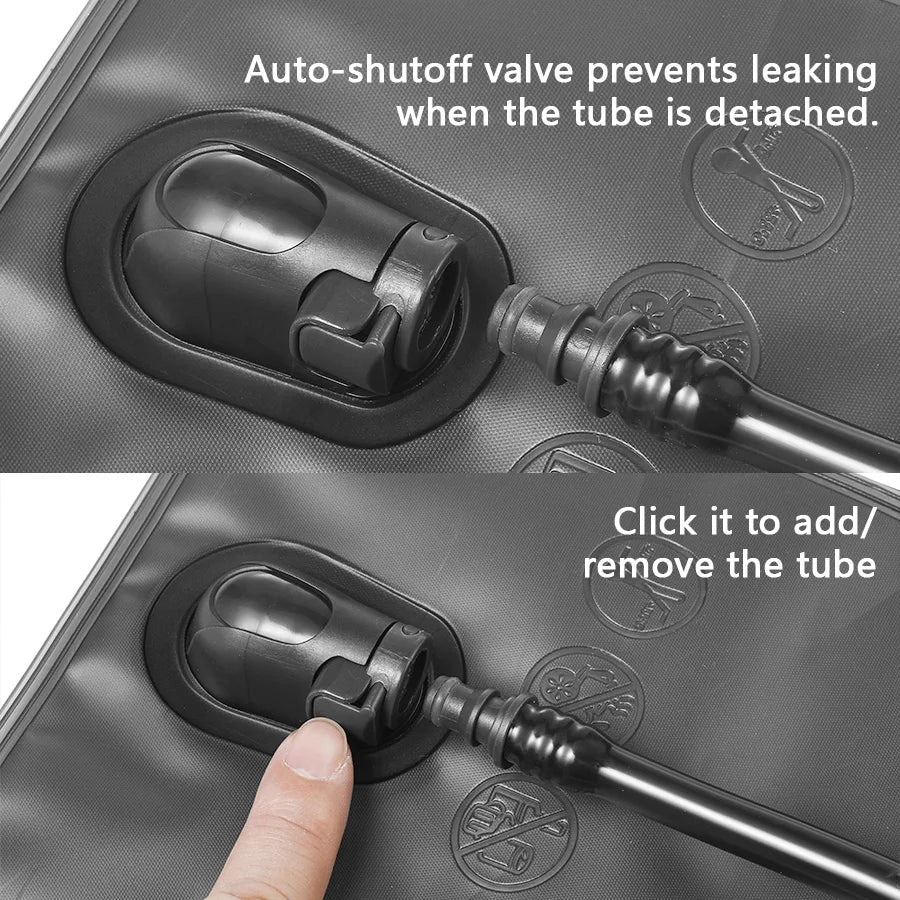 كيس ماء سريع الفتح بسعة 1.5 لتر إلى 3 لترات - حقيبة ترطيب مانعة للتسرب لحقائب الظهر للمشي لمسافات طويلة والتخييم