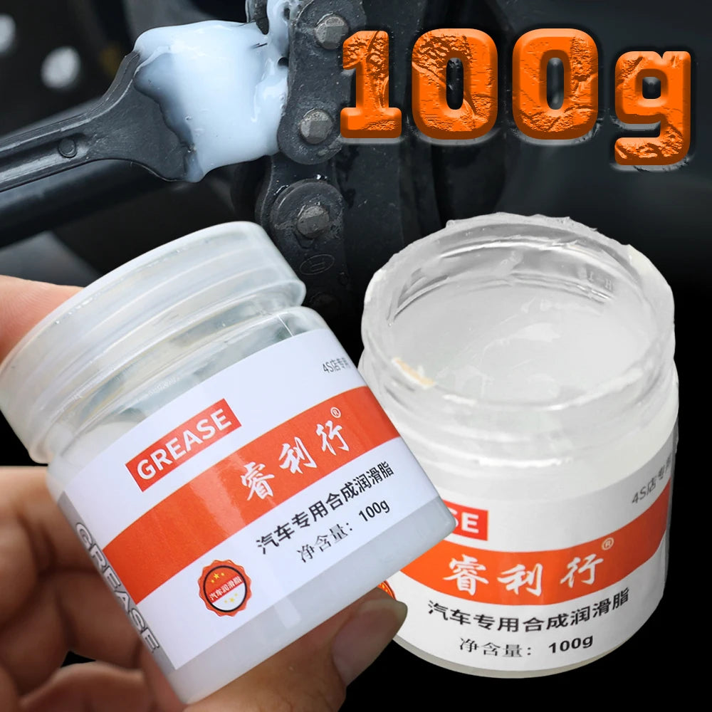 100g White Lubricating Oil – Multi-Purpose High-Temp Resistant Mineral Lubricant for Car Sunroof, Hinges, Gears & Bearings