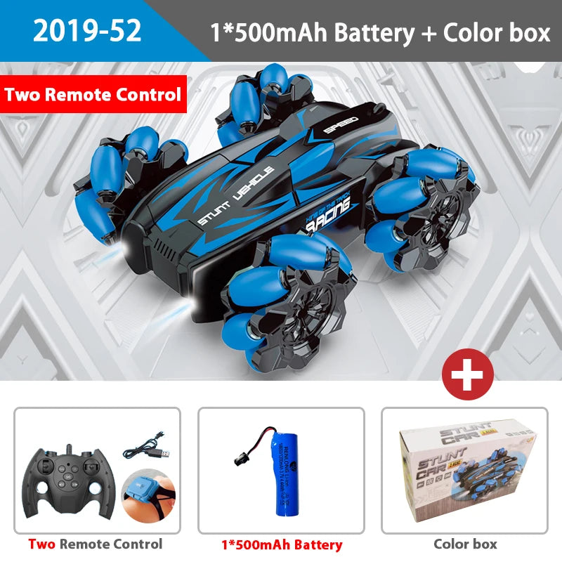 WLtoys F1 4WD RC Drift Car – Gesten- und Fernbedienung, LED-Lichter, Musik, Spray, Stunt-Spielzeug für Kinder