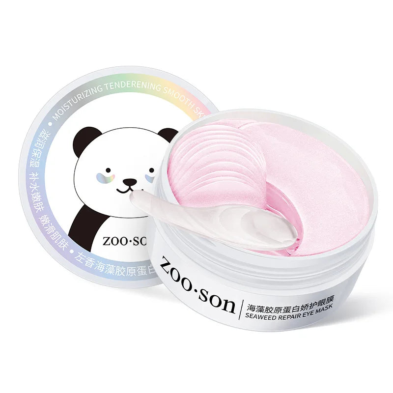 60pcs Gold Crystal Collagen Eye Mask – Moisturizing, Firming & Anti-Dark Circles Eye Patches