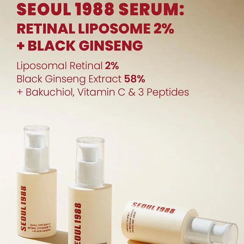 Koreanisches SEOUL 1988 Retinol-Gesichtsserum – Anti-Falten, feuchtigkeitsspendende und aufhellende Hautpflege