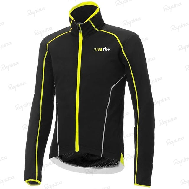 Zero Rh+ Men’s Winter Cycling Jersey – Thermal Fleece Long Sleeve MTB Bike Top 2023