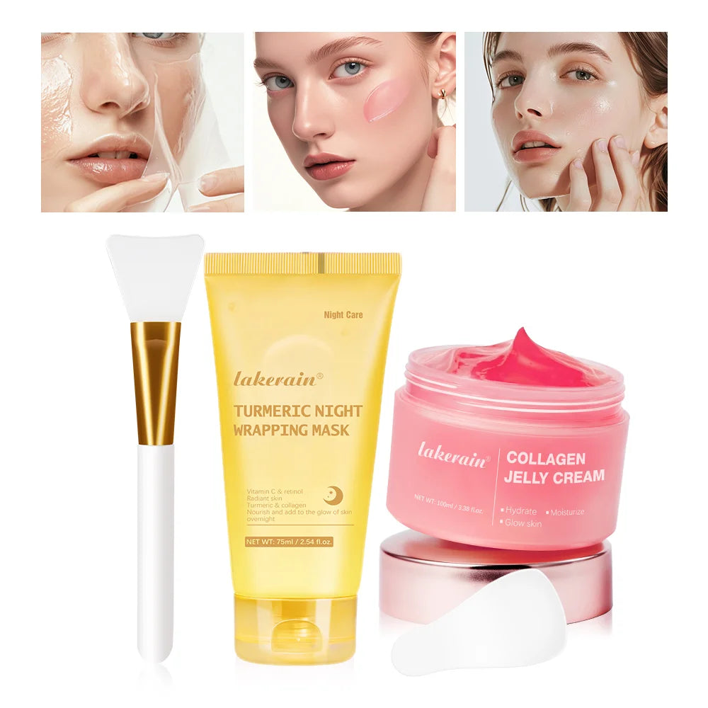 كريم جيلي الكولاجين - قناع ليلي بالكولاجين المُحلل لترطيب البشرة وتقويتها وترطيبها