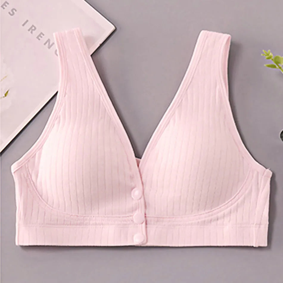 Pregnant Women Cotton Vest Style Wide Strap Comfortable Soft High Elastic Breastfeeding Bra