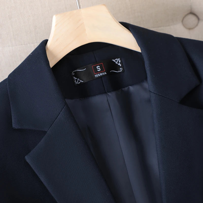 NAVIU Gray Women’s Slim Blazer & Pants Set – Autumn Professional Office Suit