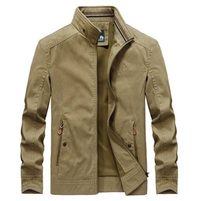 DIMUSI Men’s Autumn Bomber Jacket – Casual Cotton Tactical Windbreaker Military Coat