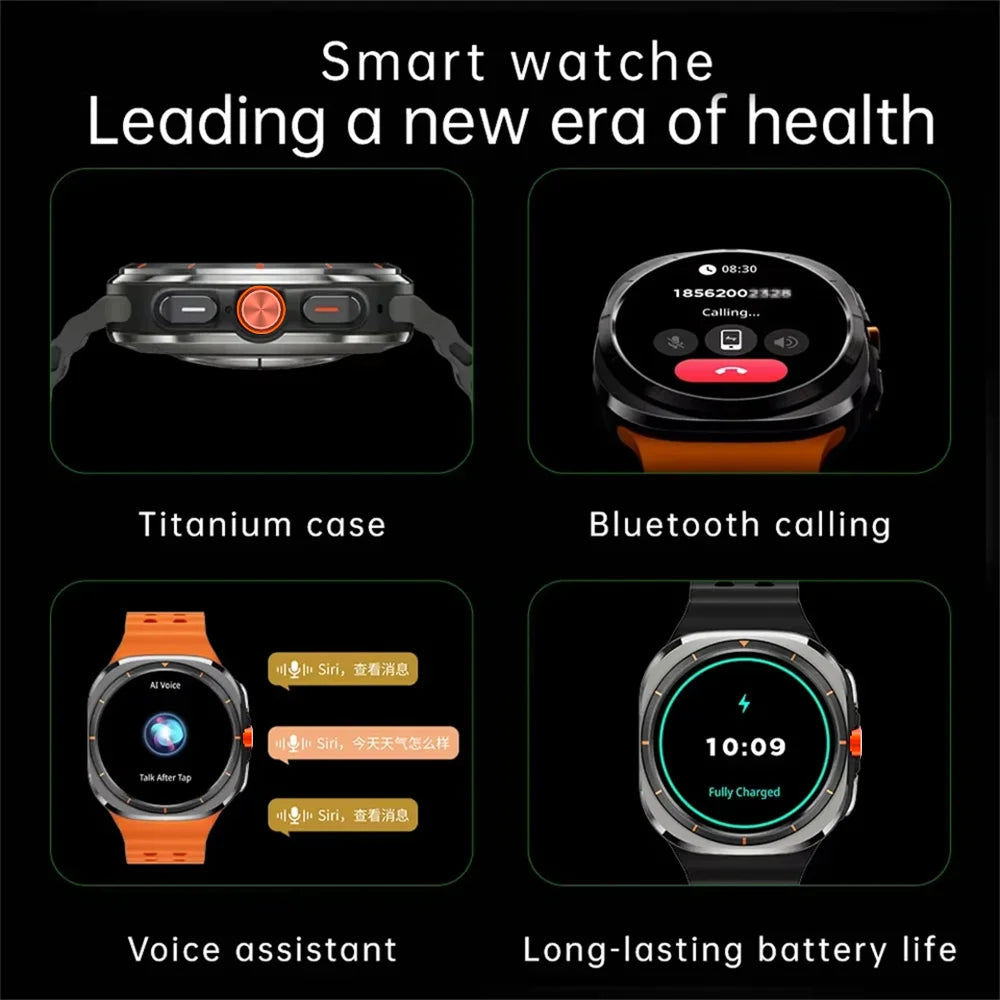ساعة LAXASFIT GT7 Ultra Smart Watch 2025 - جهاز تتبع اللياقة البدنية والصحة متعدد الوظائف للرجال والنساء، هدية للعطلات