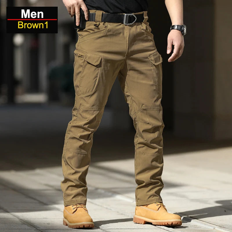 CHRLCK Men’s Waterproof Tactical Pants – Anti-Scratch Elastic Hiking & Outdoor Wear-Resistant Trousers