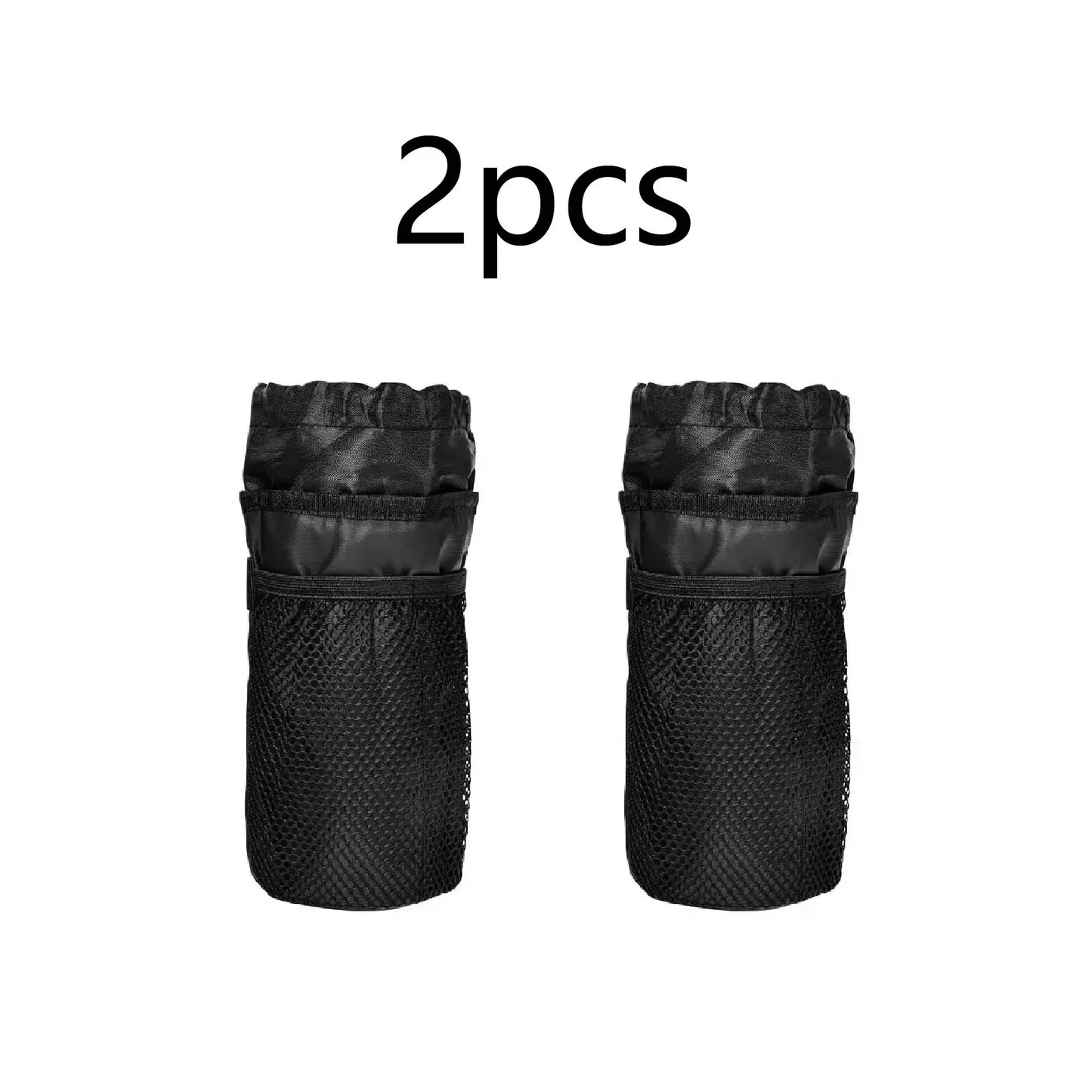 حقيبة حامل زجاجات على مقود الدراجة - حقيبة حرارية لجذع الدراجة مع جيب شبكي لزجاجات المياه وأكواب القهوة وركوب الدراجات في الهواء الطلق