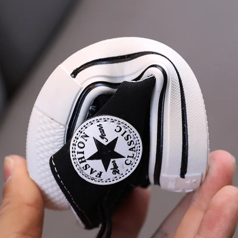 Children's Mid-Top Canvas Shoes | Soft, Comfortable, Non-Slip Sneakers for Boys & Girls