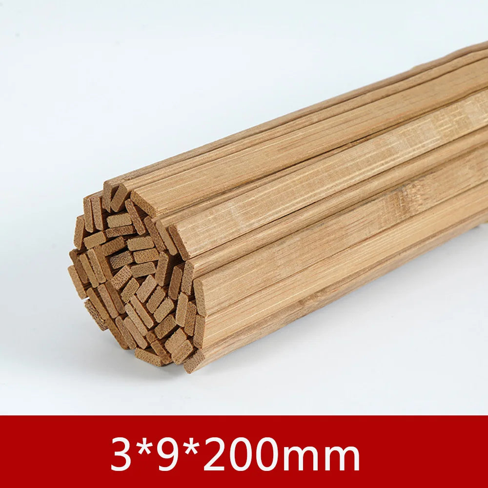 10PCS Bamboo Wood Sticks – DIY Building Model Material for Handmade Crafts, Furniture & Lantern Making