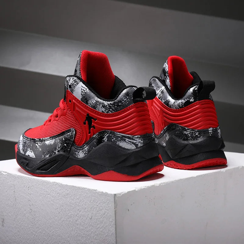 2025 Kids Basketball Shoes | Boys Thick Sole Non-Slip Sports Sneakers & Trainers