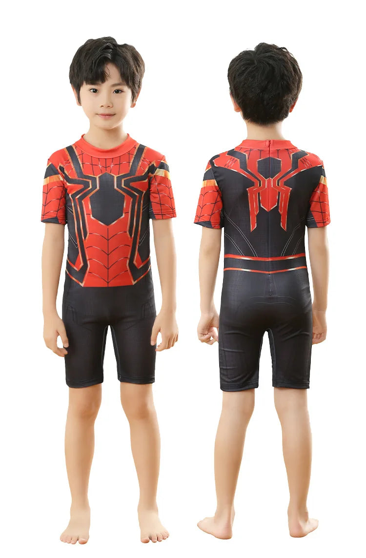 Kids Spiderman Swimsuit Boys Surfing Swimwear Cosplay Beach Bodysuit