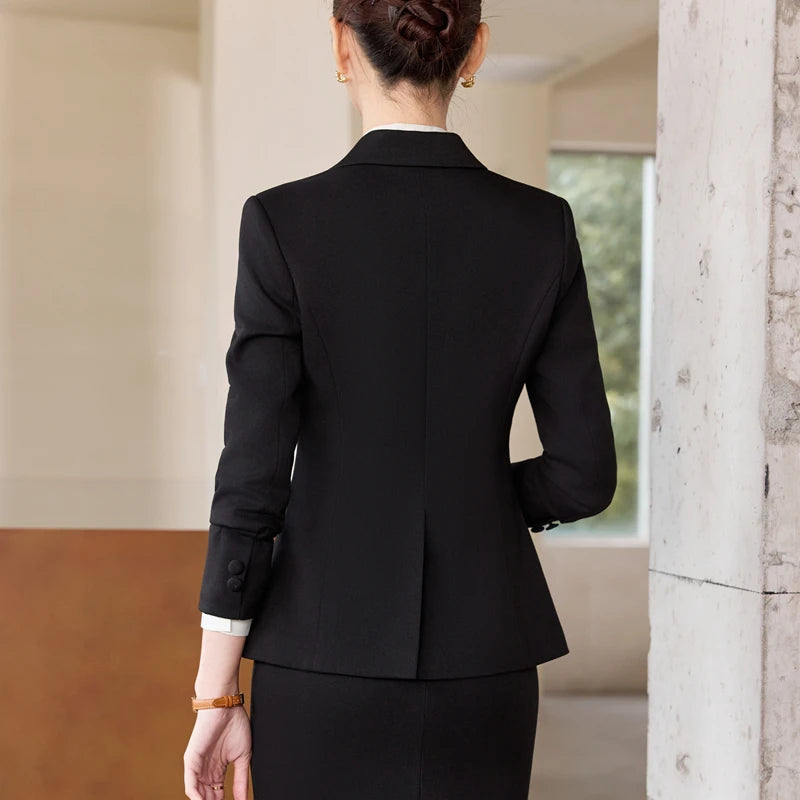 NAVIU Women’s Single Breasted Blazer & Pants Set – Formal Office Career Suit