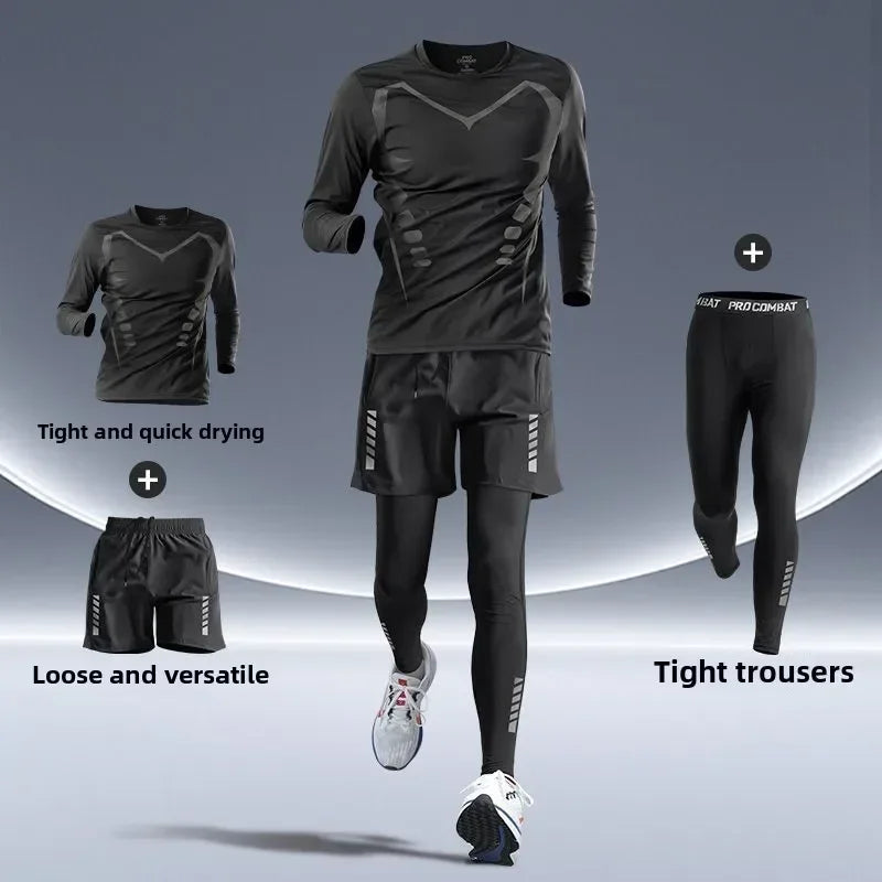 Men's Sports Suit – Quick-Dry Fitness & Running Training Clothes for Gym, Cycling & Outdoor Workouts