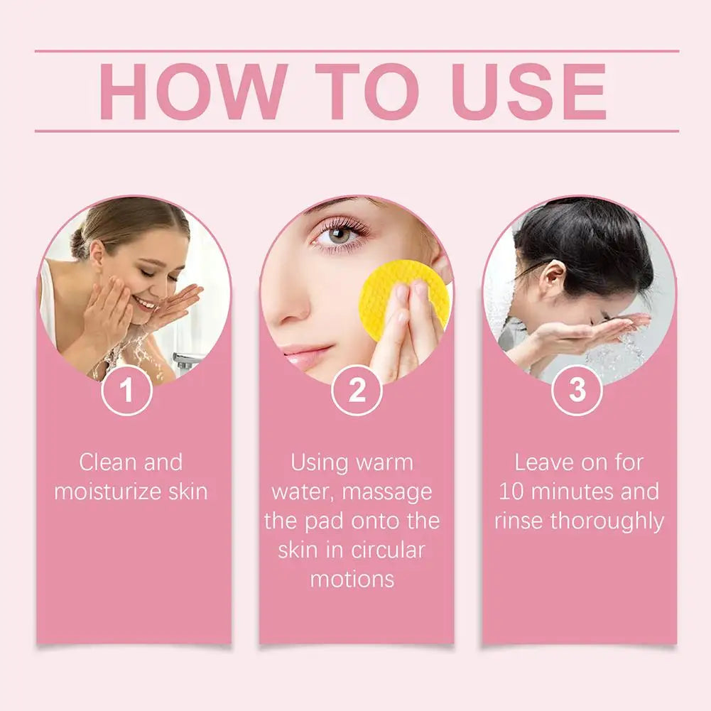 40/50pcs Turmeric Kojic Acid Cleansing Pads – Exfoliating Facial Pads for Daily Deep Cleansing Skincare