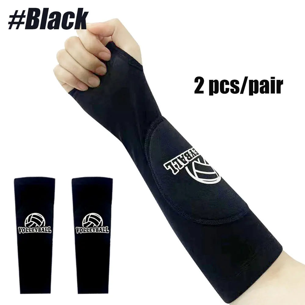 Volleyball Padded Arm Sleeves | Forearm & Wrist Support with Protection Pads – 1 Pair for Girls, Boys & Adults