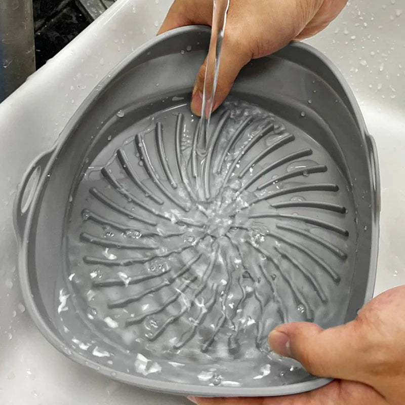 بطانات مقلاة هوائية قابلة للطي وإعادة الاستخدام من السيليكون - سلة غير لاصقة وآمنة على الطعام للخبز والطهي