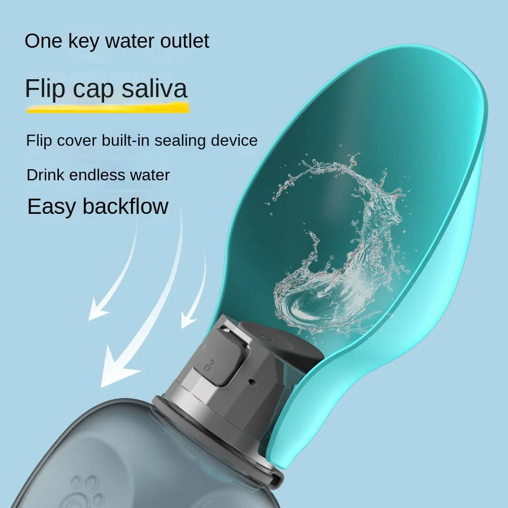 زجاجة ماء محمولة على شكل ورقة للكلاب - كوب ماء قابل للطي للحيوانات الأليفة للمشي في الهواء الطلق والسفر