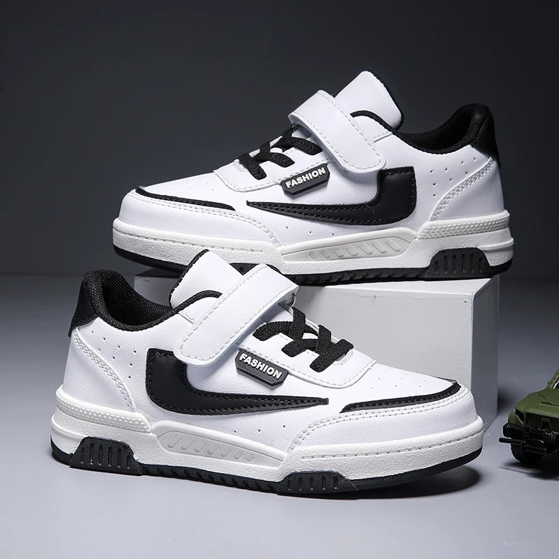 Luxury Kids Sneakers | Boys PU Leather Skate & Casual Shoes, Autumn Sports Shoes (Ages 4-8)