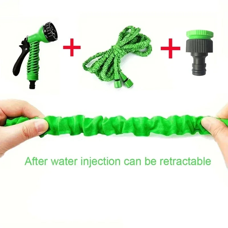 Extendable Garden Hose with High-Pressure Water Gun – 7 Spray Functions for Car Wash, Home & Garden Watering, Multi-Purpose Use