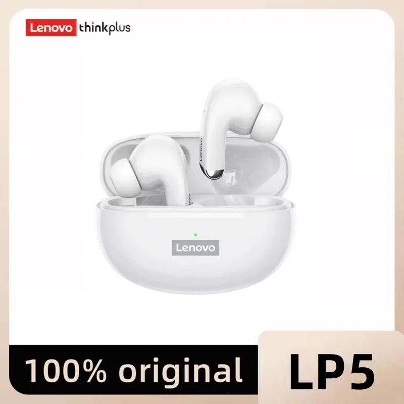 Lenovo LP5 TWS Bluetooth Earphones | 9D HiFi Stereo, Sports Waterproof Wireless Earbuds for iPhone & Xiaomi