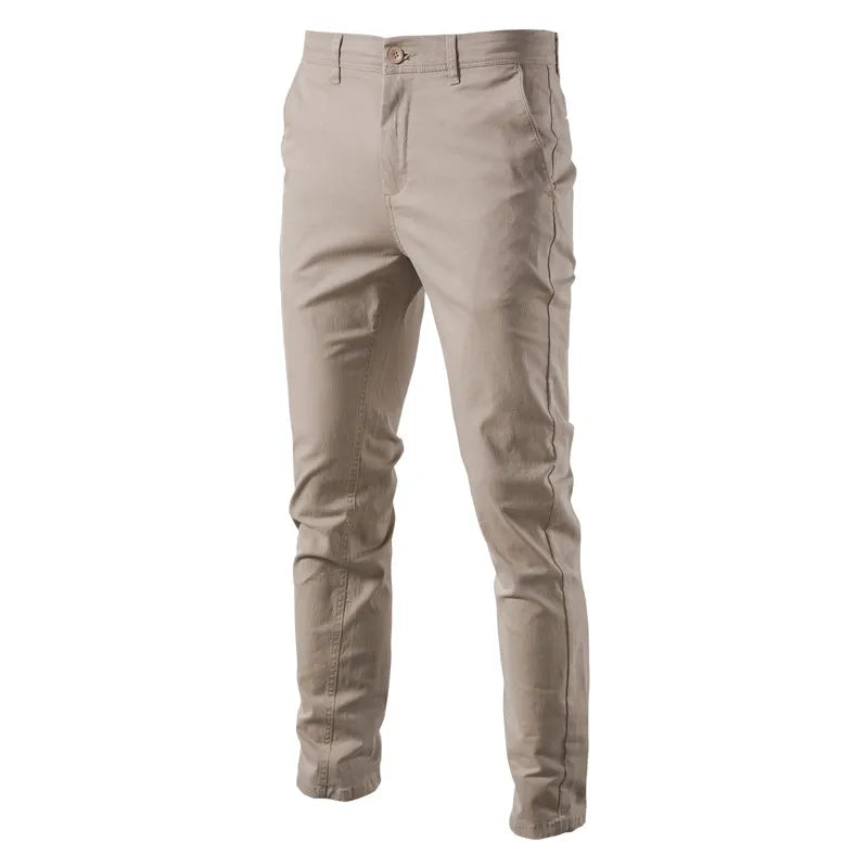 AIOPESON Casual Cotton Men Trousers | Solid Color Slim Fit | New Spring Autumn High Quality Classic Business Pants