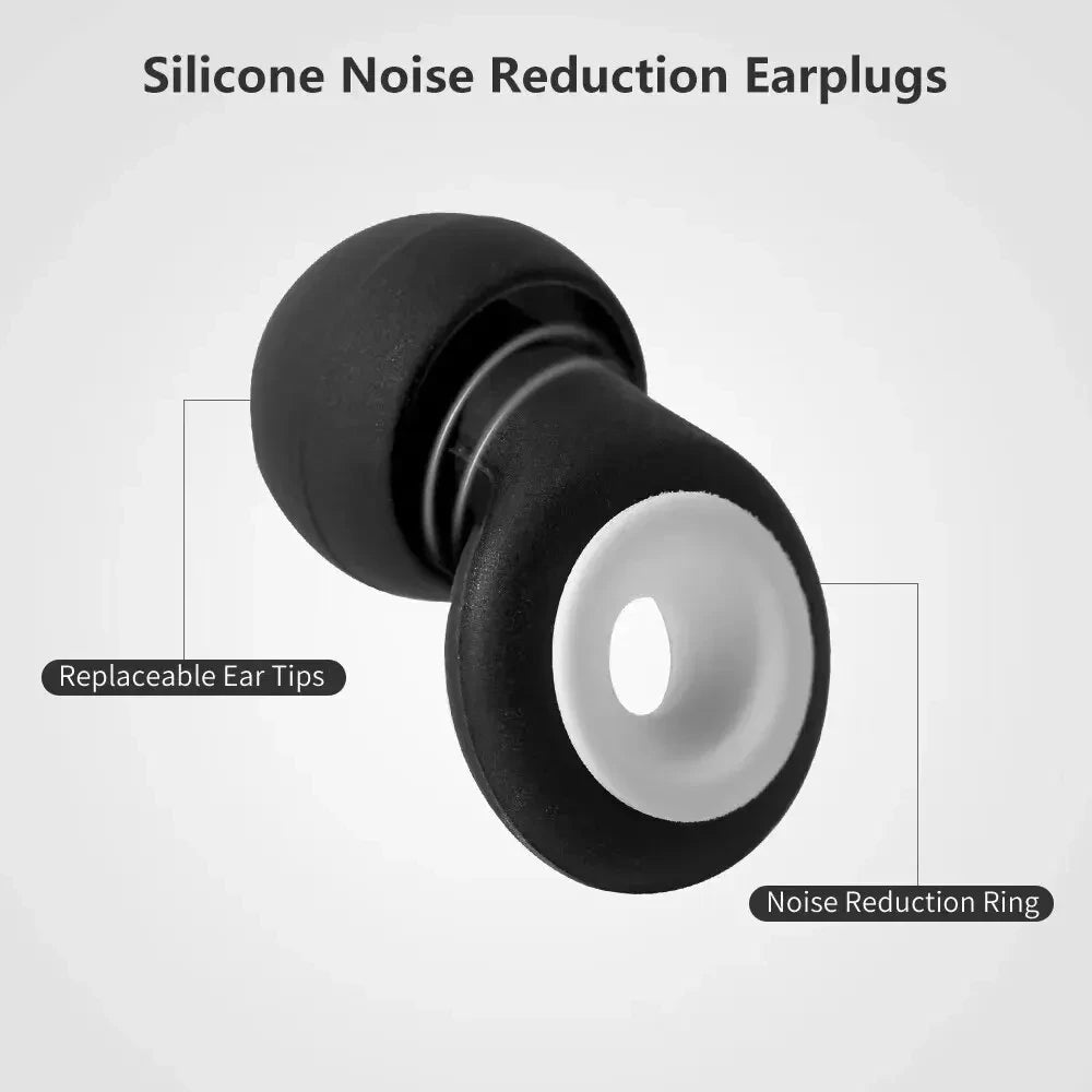 سدادات أذن HUAK 09 • سيليكون عالي الدقة • حماية السمع للحفلات الموسيقية والنوم والسباحة • تقليل الضوضاء • ملحقات إضافية متضمنة