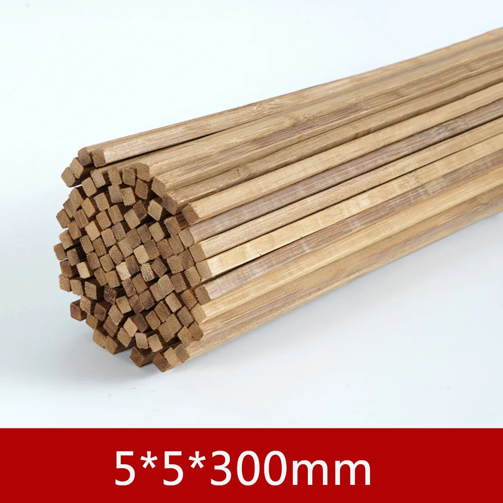 10PCS Bamboo Wood Sticks – DIY Building Model Material for Handmade Crafts, Furniture & Lantern Making