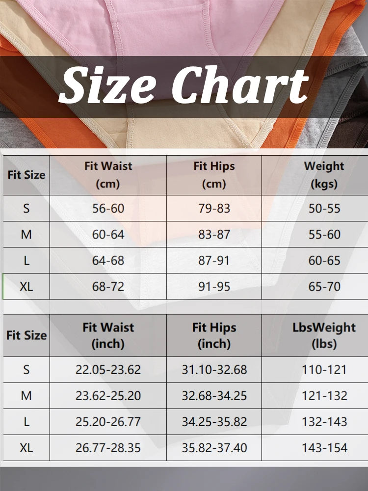 FINETOO 5PCS Set Women's Cotton Lingerie Panties S-XL Sexy Solid Color Underwear Briefs