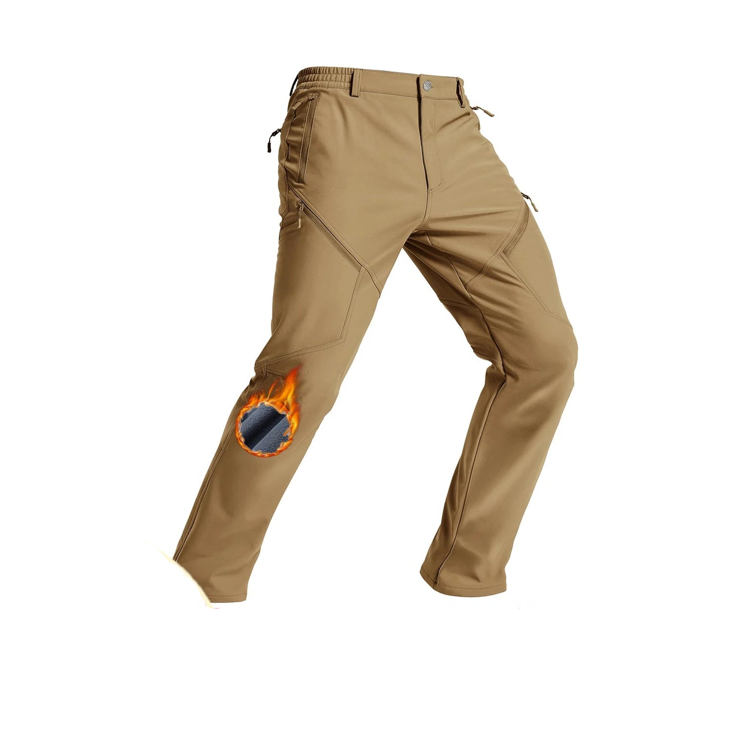Tan pants with a flame design on a promotional background for Tacvasen Black Friday sale.