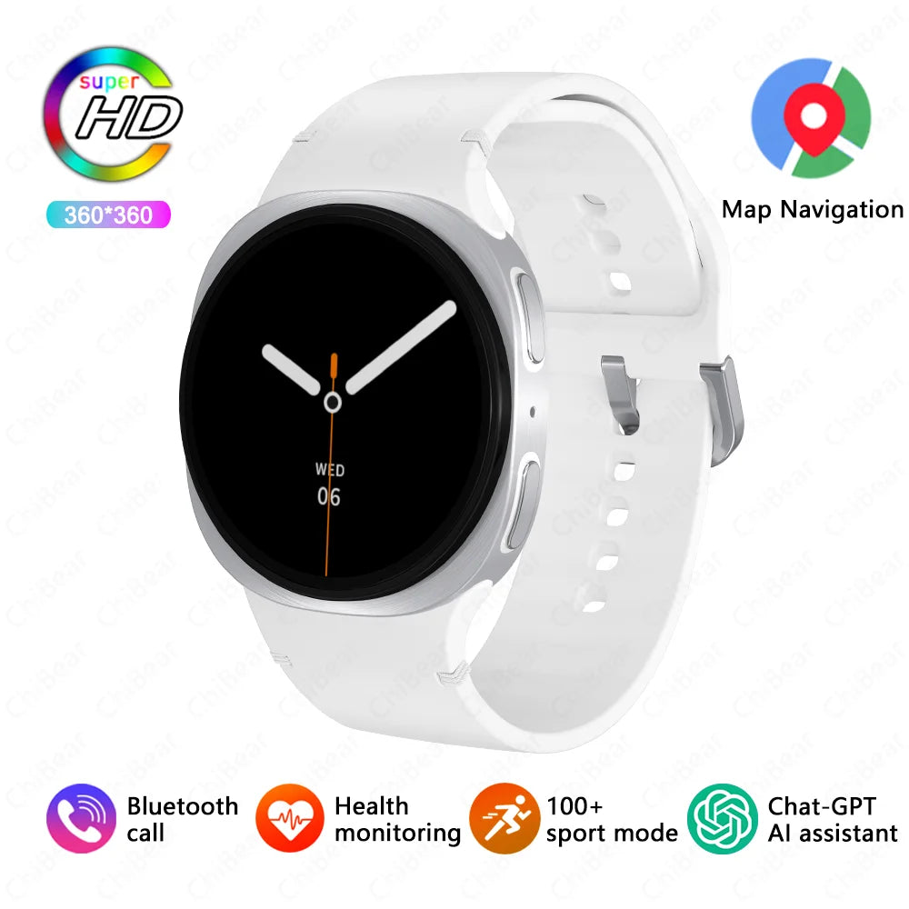 2025 GPS Smart Watch for Men & Women – Heart Rate, Bluetooth Call, NFC, IP68 Waterproof, Compass Sport Smartwatch Mini
