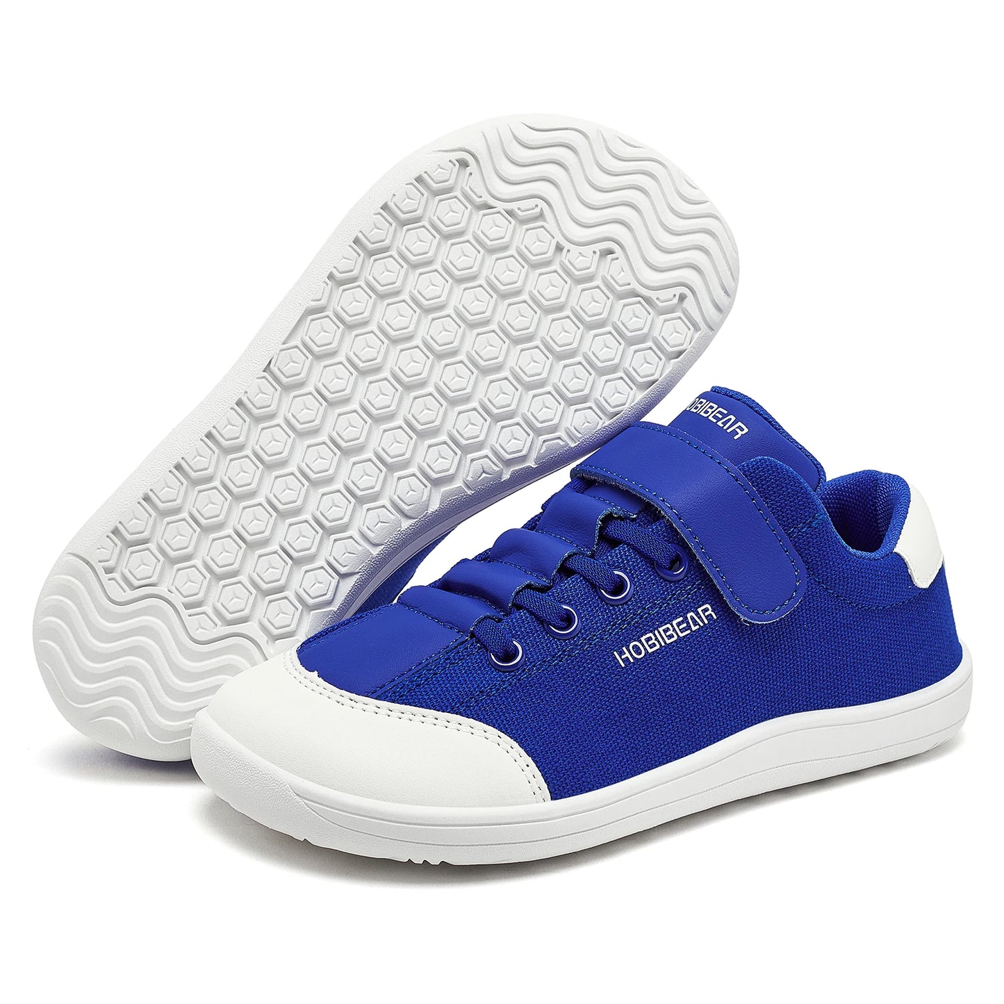 HOBIBEAR Kids Barefoot Shoes | Wide Toe Minimalist Leather Sneakers for Boys & Girls