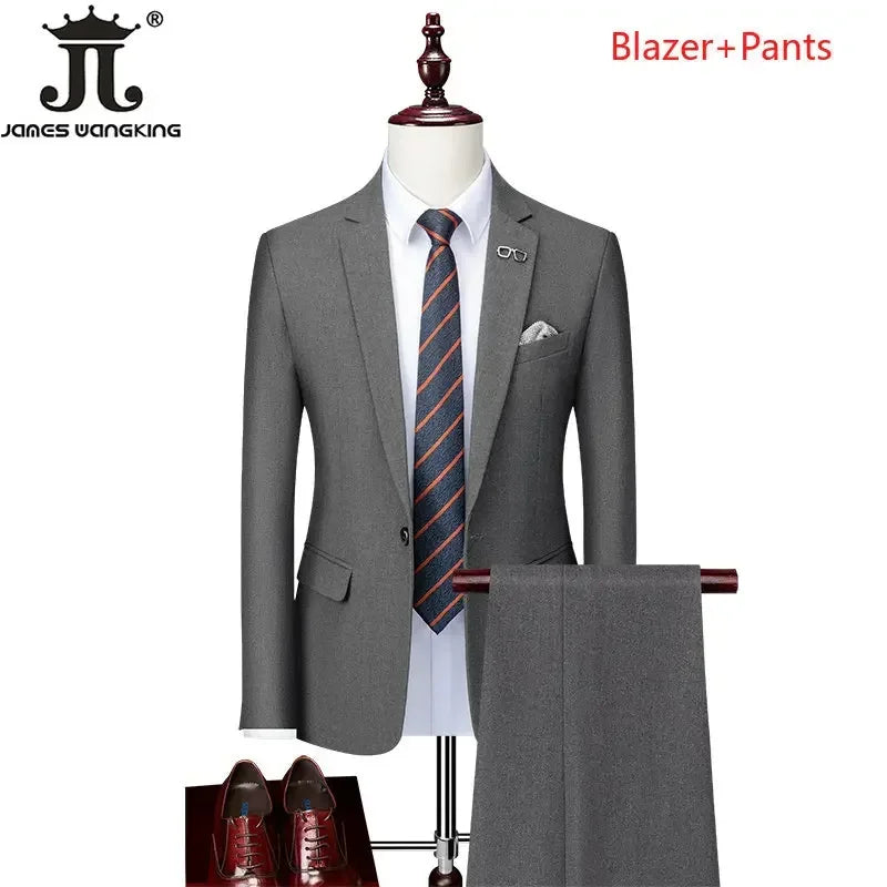 Men's 3-Piece Suit – Blazer, Vest & Pants for Casual, Formal, Business & Wedding