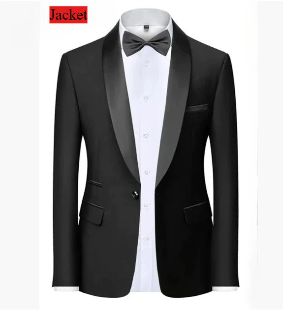 Men's Formal Slim Fit Tuxedo Suit – Luxury Groom & Prom Wedding Outfit