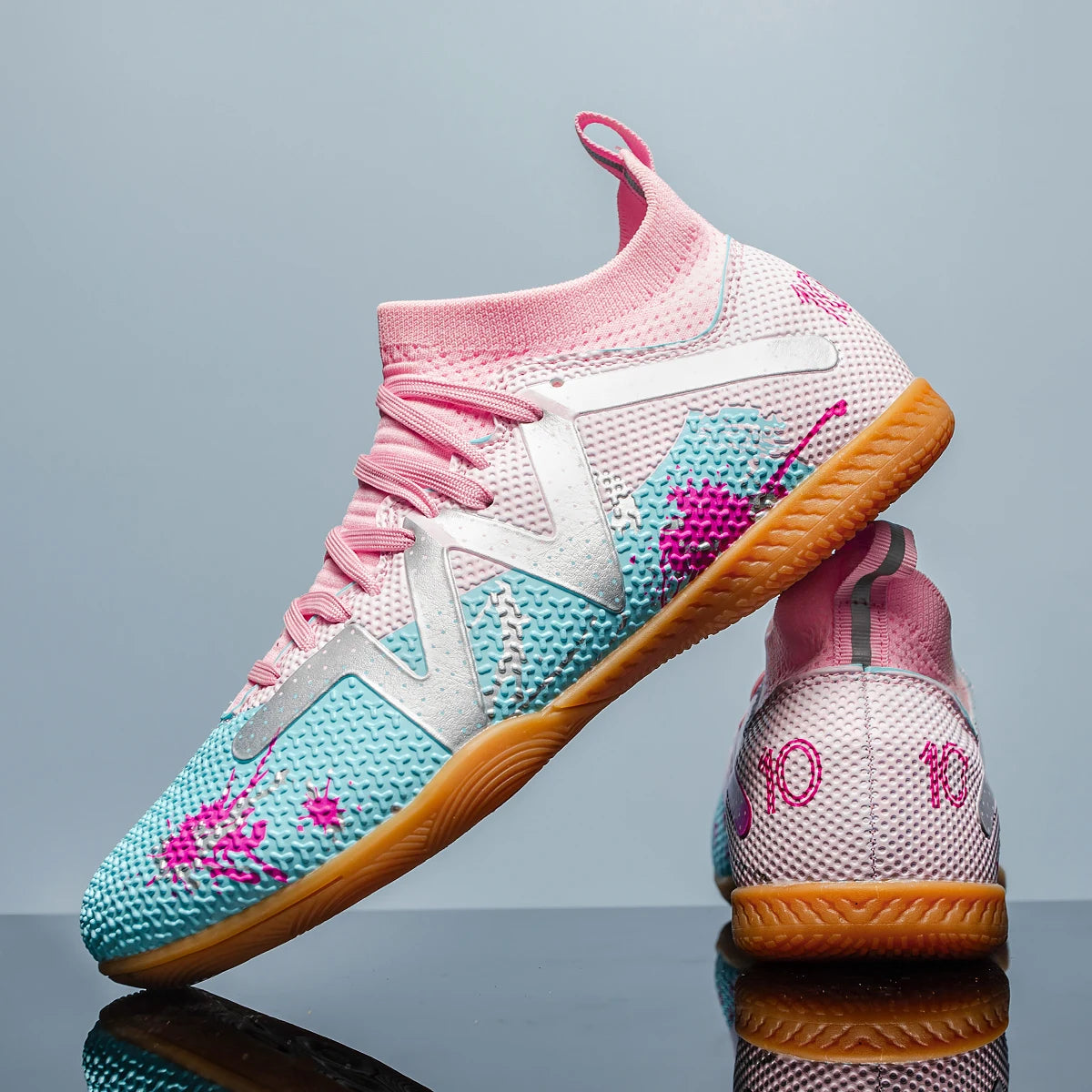 Professional Men's Indoor Football Shoes – Flat Bottom, Durable & Comfortable Non-Slip Soccer Training Shoes for Adults & Teenagers