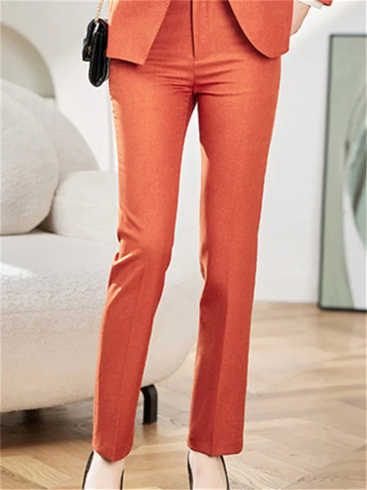 Yitimuceng Women’s 2-Piece Office Suit – Double Breasted Blazer & Pants