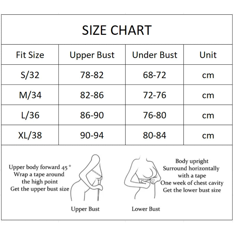 2Pcs Women’s Seamless Bra Set Solid Color Wireless Push Up Deep V Neck Letter Strap Underwear