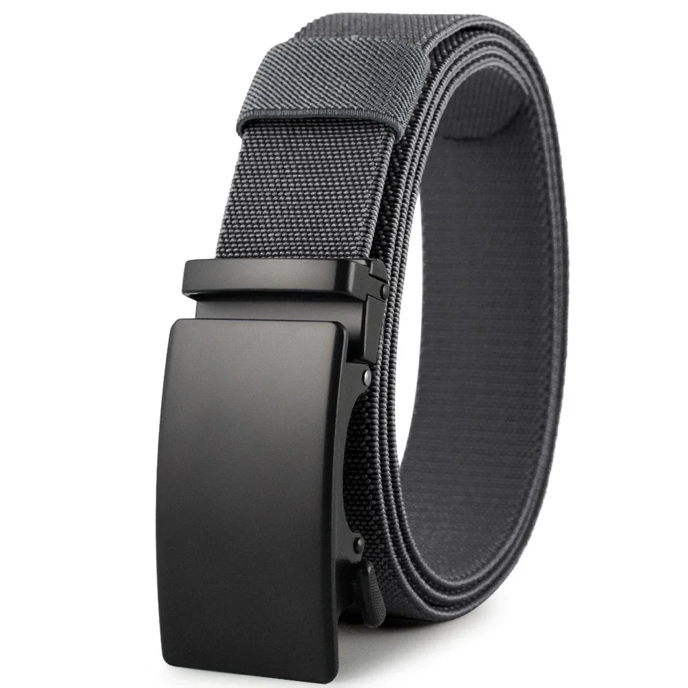 Men’s Golf Sports Elastic Belt – Tactical Nylon Automatic Buckle Belt