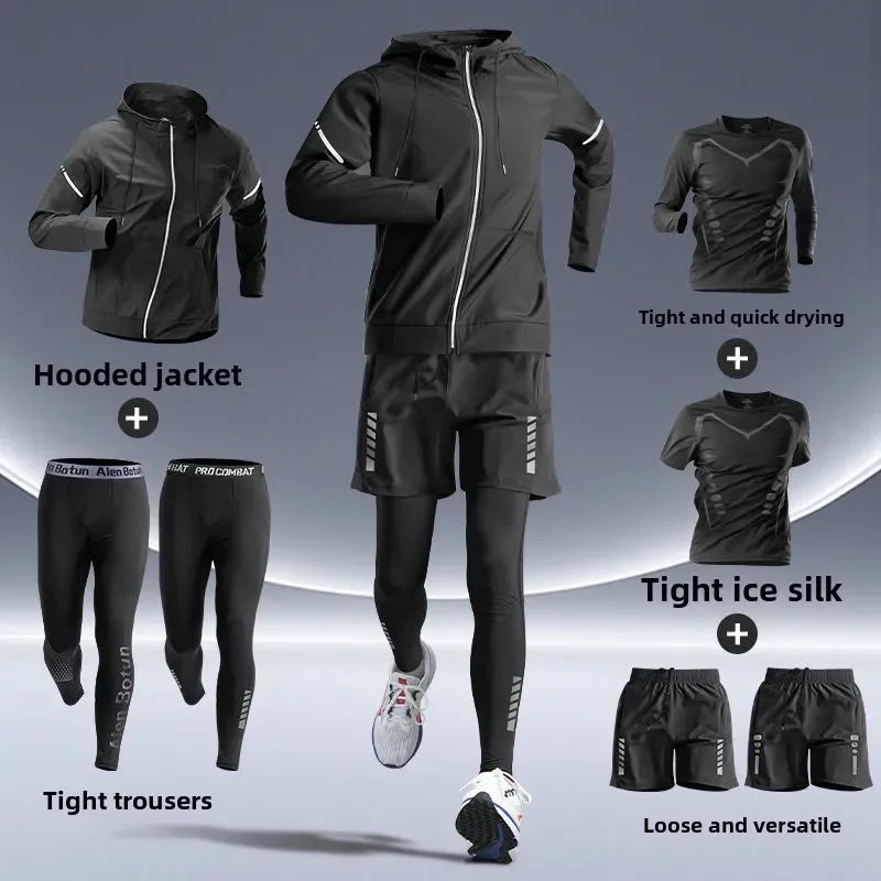 Men's Sports Suit – Quick-Dry Fitness & Running Training Clothes for Gym, Cycling & Outdoor Workouts