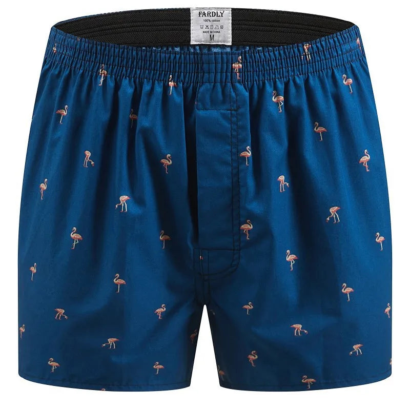 1PC Men's Boxer Briefs | 100% Cotton Soft Stretch Underwear | Comfortable Loose Home Aloe Shorts