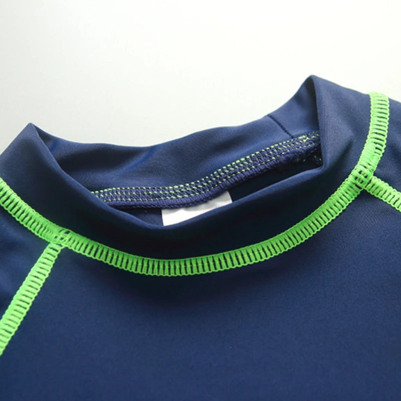 Kids UV Rashguard Swim T-Shirt Boys Girls Short Sleeve Bathing Suit 3-11 Years